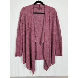Barefoot Dreams Bamboo Chic Lite Sweater Women's Small Pink Long Sleeve Cardigan